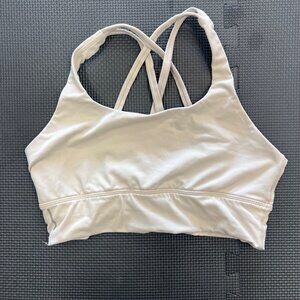 Savvi Womens Strappy White Sports Bra Medium